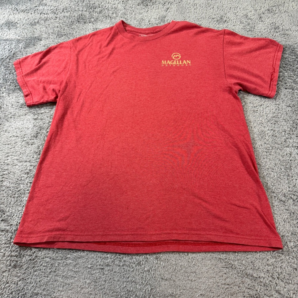 Magellan Outdoors Mens Graphic T Shirt Large Red Heather Off Road Vehicle 1999